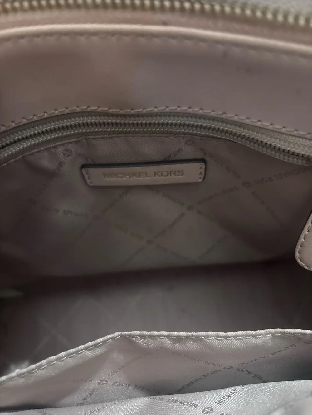 Michael Kors Neutral Beige Tote with Belt Accent